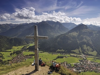 Blick vom Hirschberg auf auf das Haus