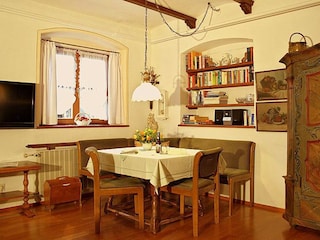 Essecke im Wohnzimmer