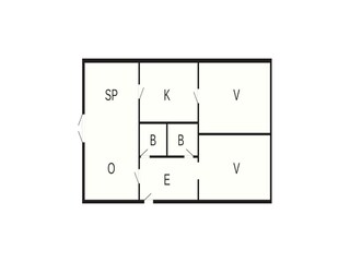 Apartamento Rudkøbing Plano de planta 55