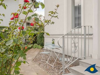 gemützliche Sitzecke am Haus