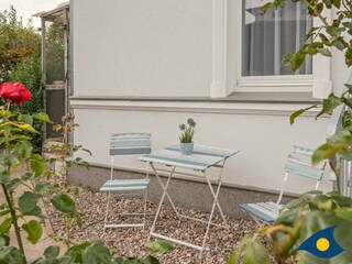 gemützliche Sitzecke am Haus