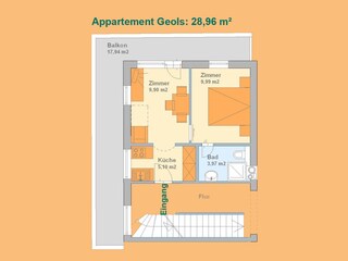 Vakantieappartement Fügen Grondplan 21