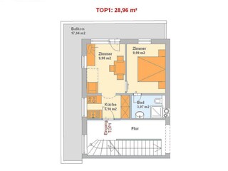 Appartamento per vacanze Fügen Pianta del piano 20