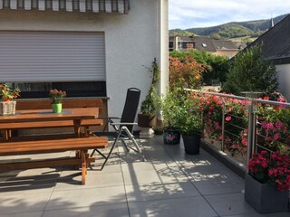 Terrasse - Blick zur Ortsmitte