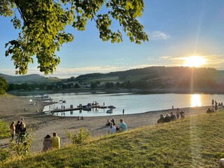 Sonnenuntergang am "Strandbad Heringhausen"