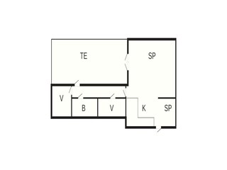 Vakantiehuis Bjerge Strand Grondplan 56