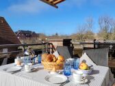 Dünenglück Frühstück auf dem Balkon