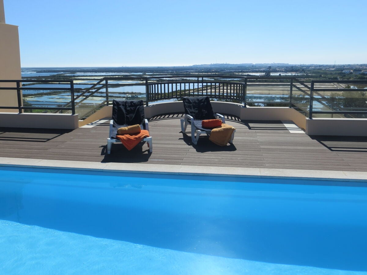 Pool with views of the salt flats