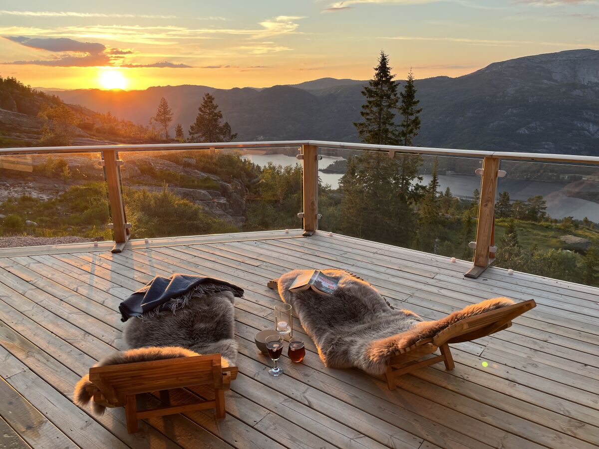 Abendstimmung auf der Terrasse