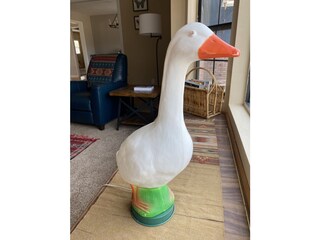 Gladys the Goose greets Guests