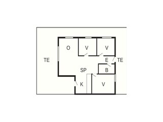 Vakantiehuis Ebeltoft Grondplan 28