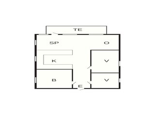 Vakantiehuis Vaeggerløse Grondplan 43