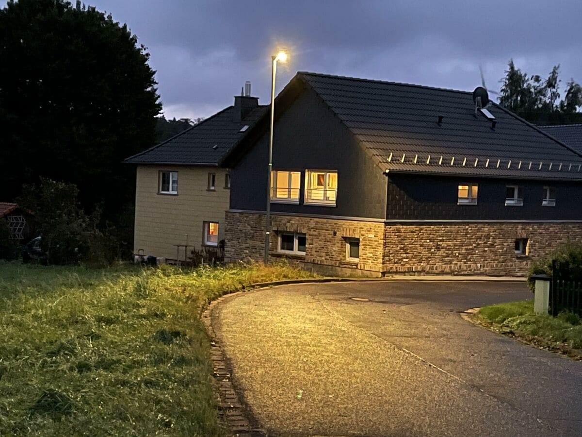 Fewo Sternenblick von außen bei Nacht