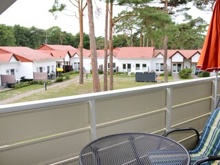 Balkon mit Blick auf die Anlage Hinter den Dünen