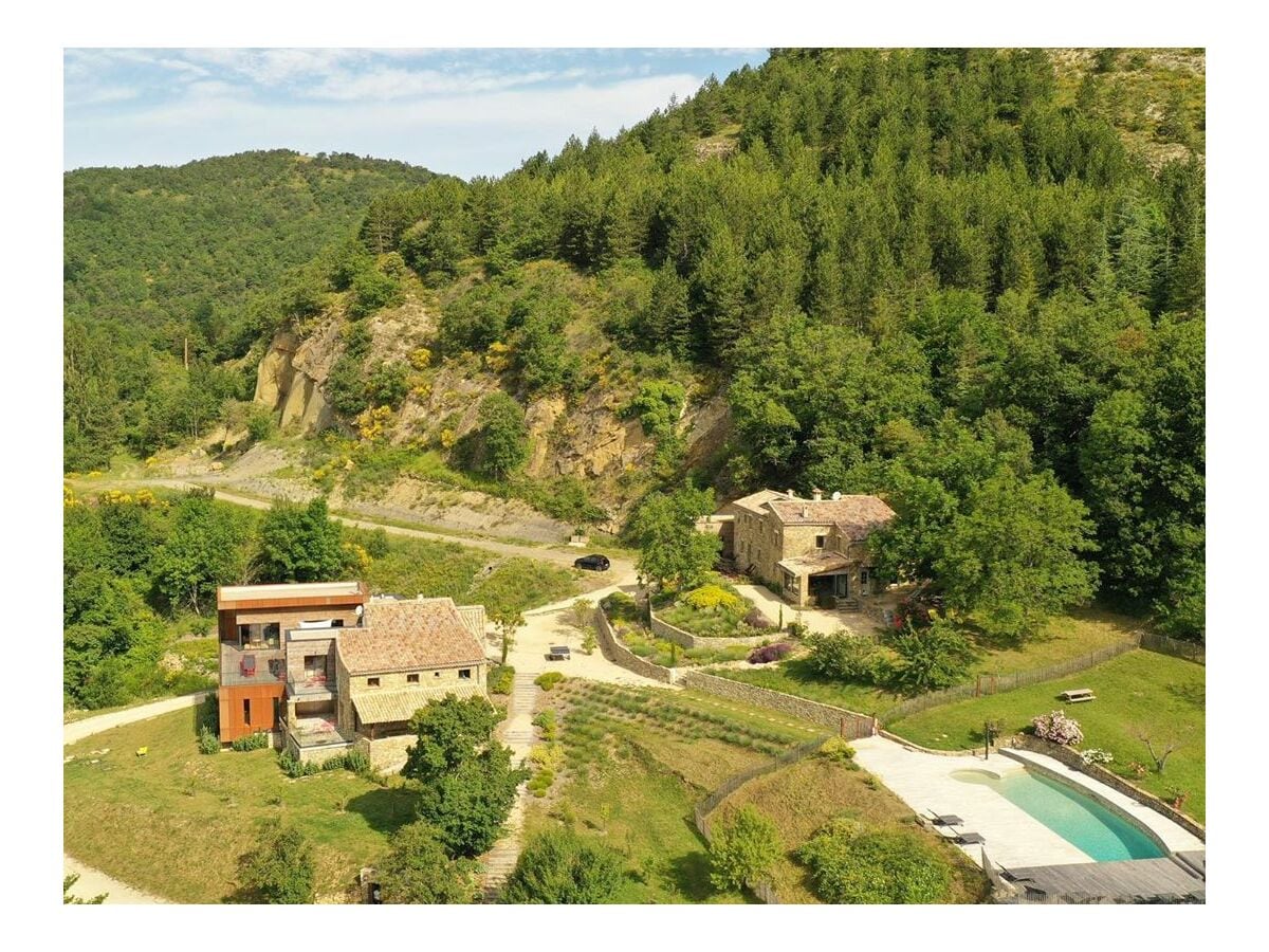 Aerial view of the 5 houses