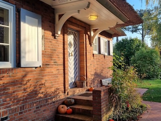 Haupteingang Reetdachhaus