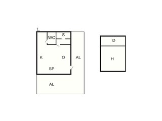 Vakantiehuis Påryd Grondplan 23