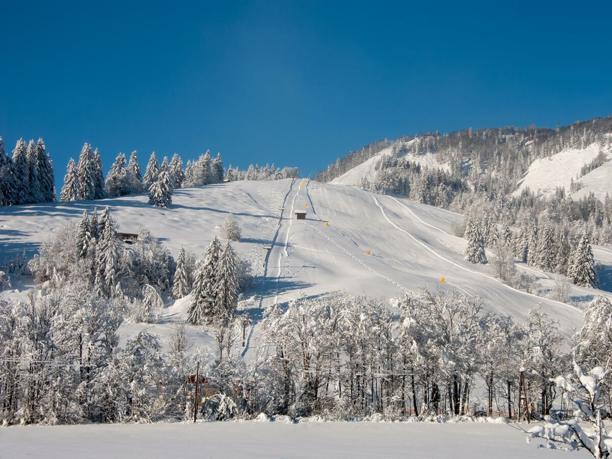 Das Glaagut - Blick auf die Skipiste