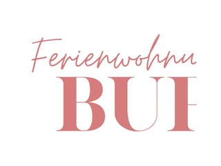 Schriftzug Burgi, Ferienwohnungen