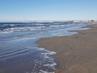 Strand von Grau du Roi in Richtung La Grande Motte