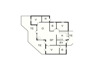 Vakantiehuis Udsholt Strand Grondplan 6