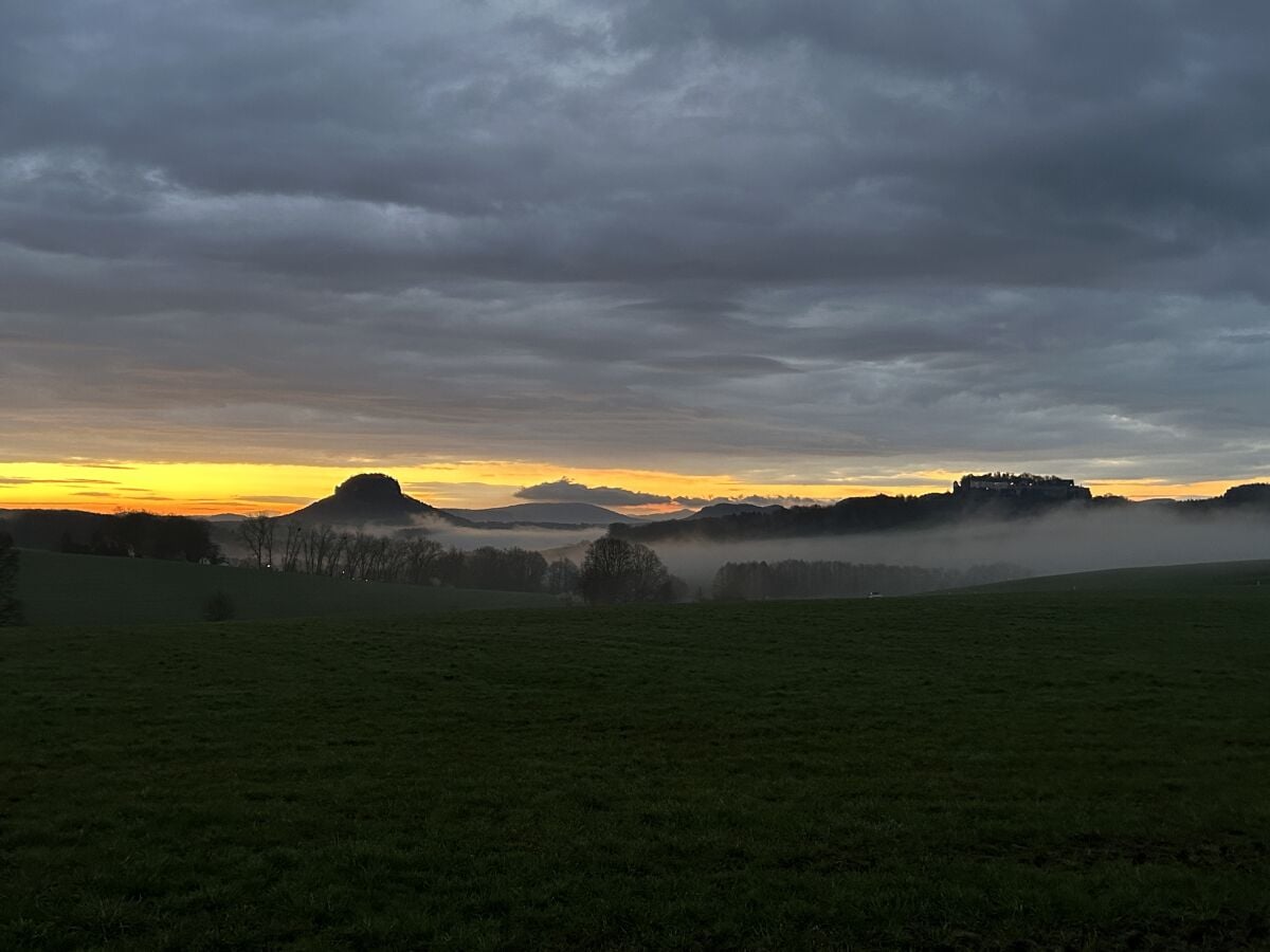 Blick aus Struppen Richtung Lilienstein