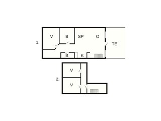 Appartement Tranum Strand Grondplan 4
