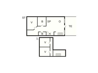 Appartement Tranum Strand Grondplan 6