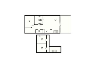 Appartement Tranum Strand Grondplan 5