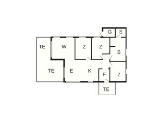 Vakantiehuis Gjellerodde Grondplan 42