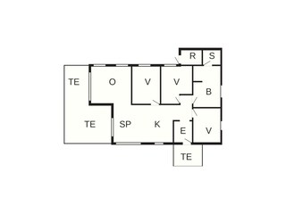 Vakantiehuis Gjellerodde Grondplan 43