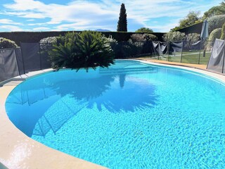 Pool with removable fence