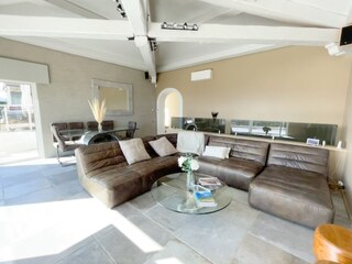 Lounge and dining table in living