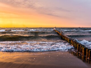 Our beach in the early morning