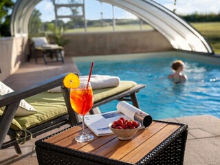 Relaxing at the pool