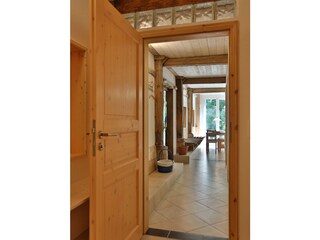 Hallway with view to kitchen