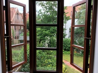 in the middle of the city