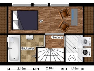 Casa per le vacanze Veen Pianta del piano 42