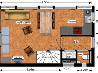 Casa per le vacanze Veen Pianta del piano 41