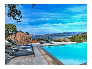 Sonnenliegen am Pool