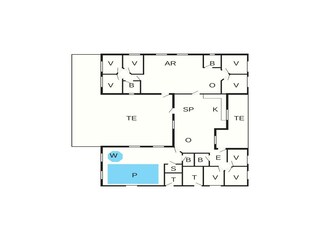 Maison de vacances Råbylille Strand Plan d'étage 40