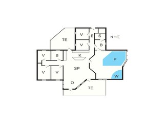 Casa de vacaciones Løkken Plano de planta 2