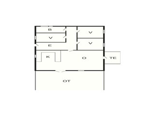 Vakantiehuis Fjellerup Strand Grondplan 2