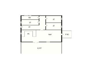 Vakantiehuis Fjellerup Strand Grondplan 3