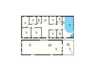 Vakantiehuis Ferring Grondplan 40