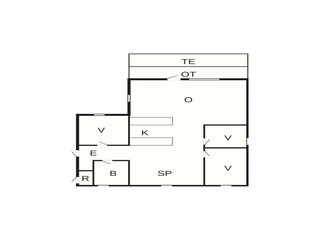 Vakantiehuis Houstrup Grondplan 37