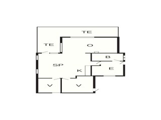 Vakantiehuis Børkop Grondplan 43