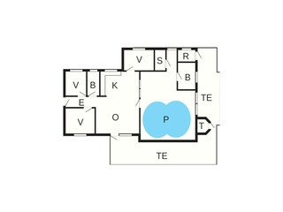 Casa de vacaciones Ørsted Plano de planta 46