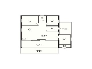 Vakantiehuis Humlum Grondplan 22