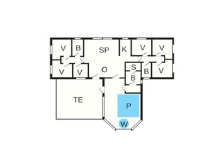 Vakantiehuis Marielyst Grondplan 4